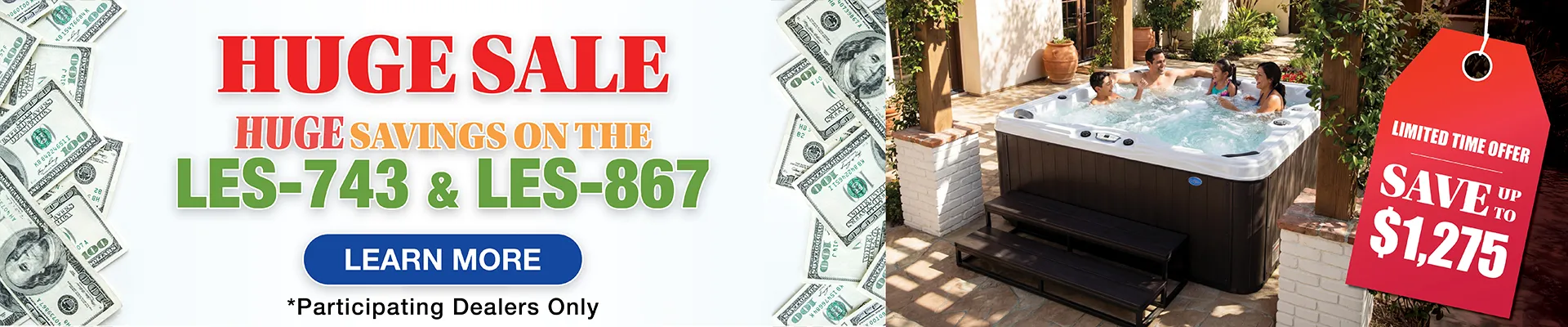 Calspas hot tub being used in a family setting - Irving